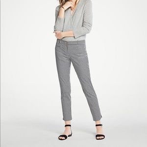 Ann Taylor Gingham Cotton Crop Pants